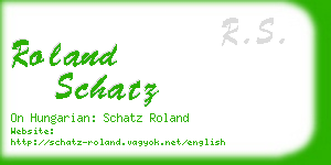 roland schatz business card